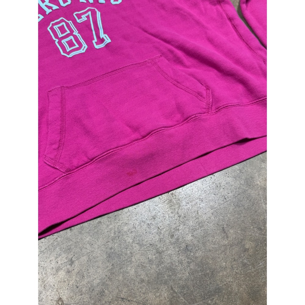 Aeropostale Hoodie Women L‎ Pink Aero NYC 87 Pullover Striped Hood Y2K - Picture 11 of 11